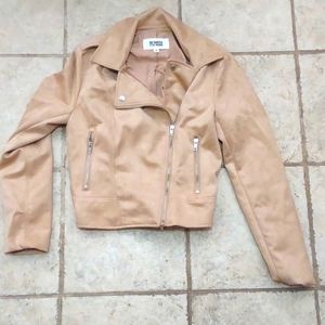 Faux Suede Moto Jacket